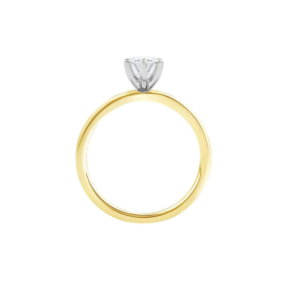 Diamond Pear-Shaped Solitaire Engagement Ring in 14K Yellow Gold (1 ct.) – Image 2 of 5