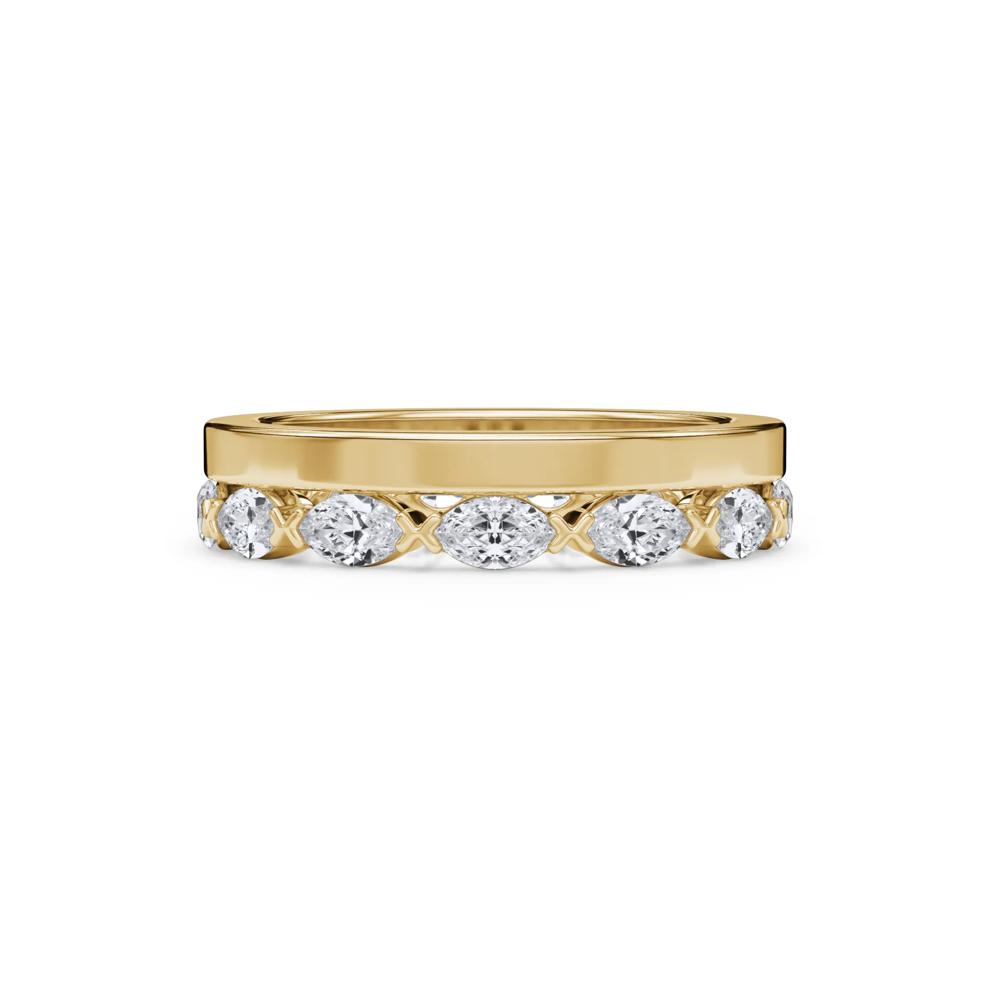 Diamond Marquise High Polished Stack Eternity Band in 14K Yellow Gold (1 ct. tw.) – Image 1 of 4