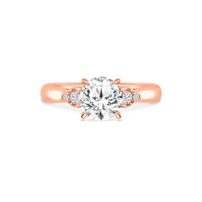 Lab Grown Diamond Round Center Engagement Ring in 10K Rose Gold (1 3/4 ct. tw.)