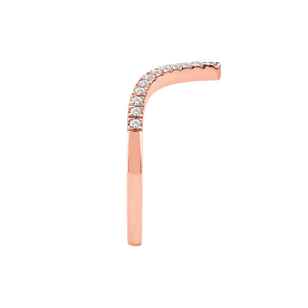 Ellis Lab Grown Diamond Chevron Band in 14K Rose Gold (1/4 ct. tw.) – Image 3 of 5