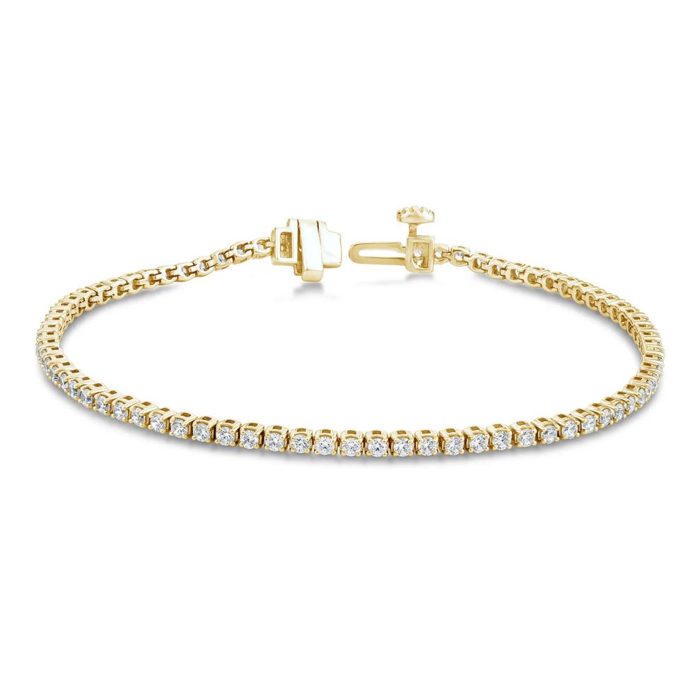Lab Grown Diamond Line Bracelet in 10K Yellow Gold (2 ct. tw.) – Image 1 of 1