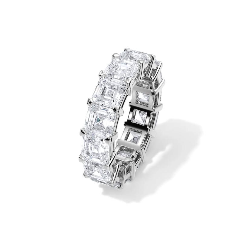 Lab Grown Diamond Asscher-Cut Eternity Band in Platinum &#40;10 1/2 ct. tw.&#41; – Image 4 of 4