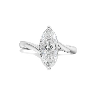 Andi Lab Grown Diamond Moval Engagement Ring in 14K White Gold (2 1/7 ct. tw.)