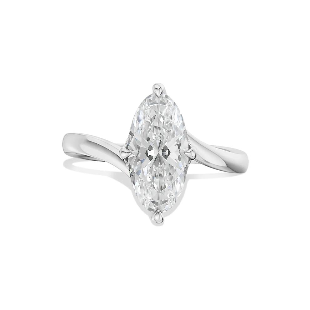 Andi Lab Grown Diamond Moval Engagement Ring in 14K White Gold (2 1/7 ct. tw.) – Image 1 of 4