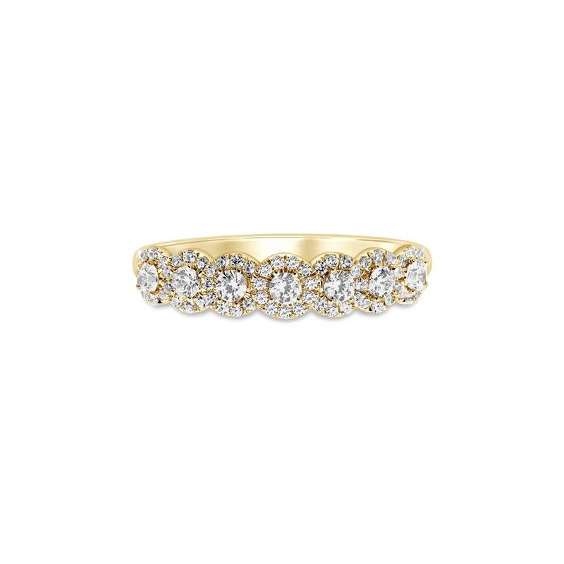Diamond Anniversary Band with Seven Stones in 14K Yellow Gold &#40;1/2 ct. tw.&#41; – Image 1 of 3