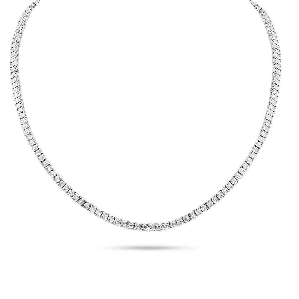 Men's Diamond Tennis Necklace in Sterling Silver, 20" (3 ct. tw.) – Image 1 of 4