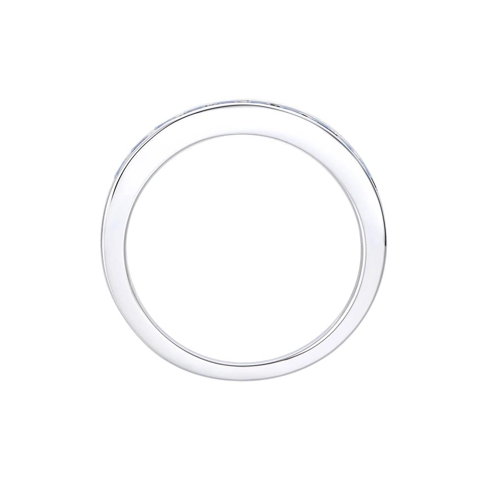 Diamond and Blue Sapphire Band in 10K White Gold (1/5 ct. tw.) – Image 2 of 3