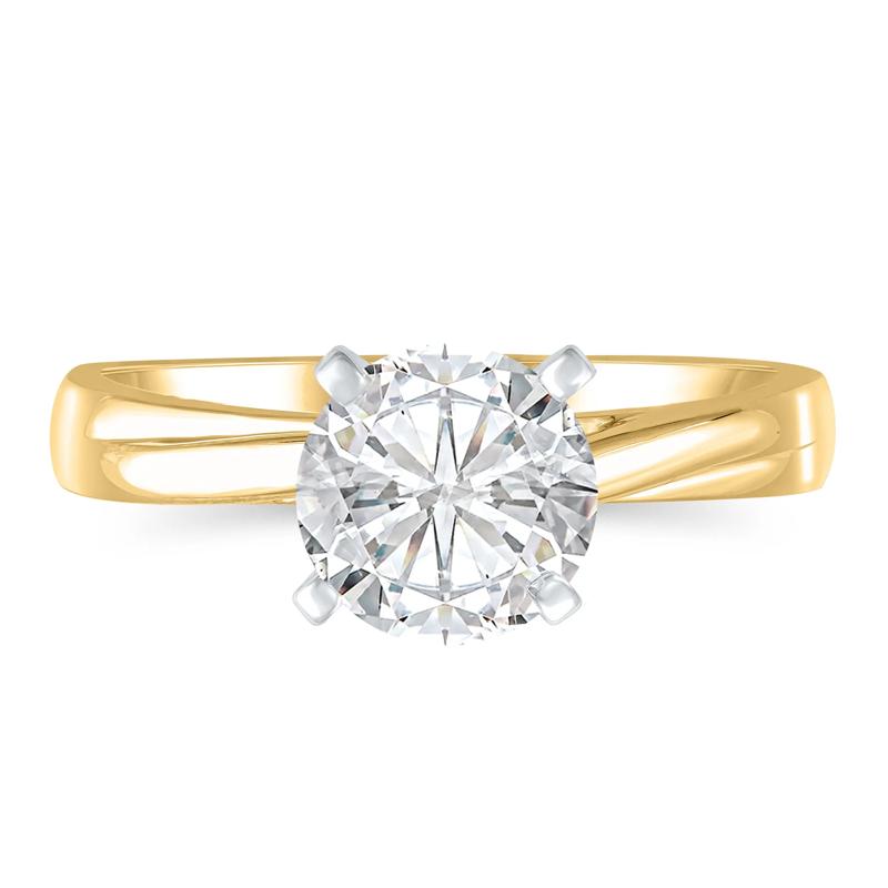 Single Twist Semi-Mount Engagement Ring in 14K Yellow Gold &#40;Setting Only&#41; – Image 1 of 6