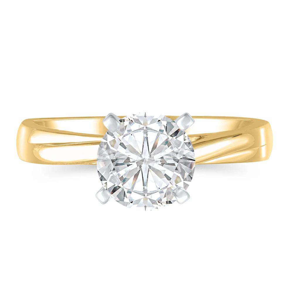 Single Twist Semi-Mount Engagement Ring in 14K Yellow Gold (Setting Only) – Image 1 of 6