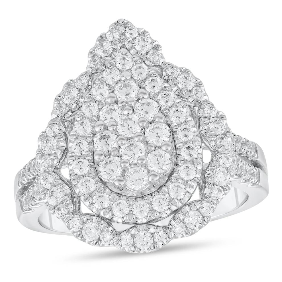 Diamond Double Halo Composite Engagement Ring in 14K White Gold (1 ct. tw.) – Image 3 of 3