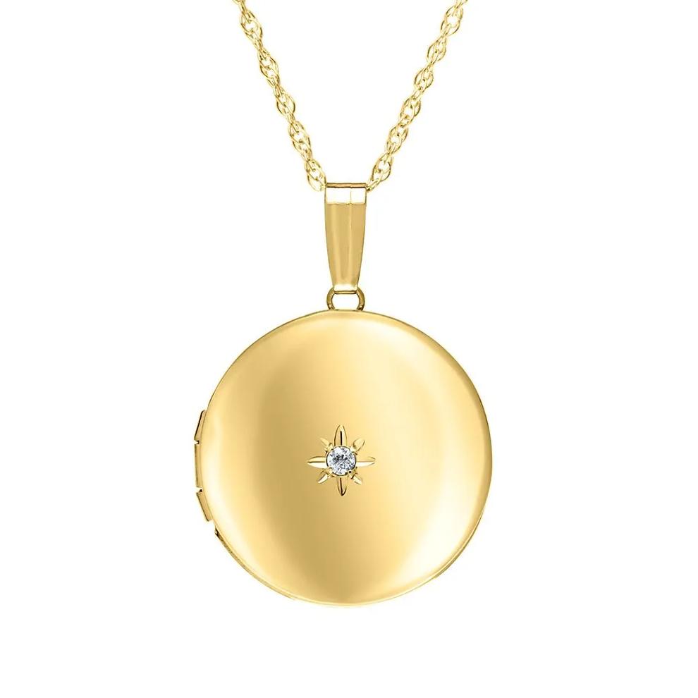 Diamond Locket in 14K Yellow Gold – Image 1 of 1
