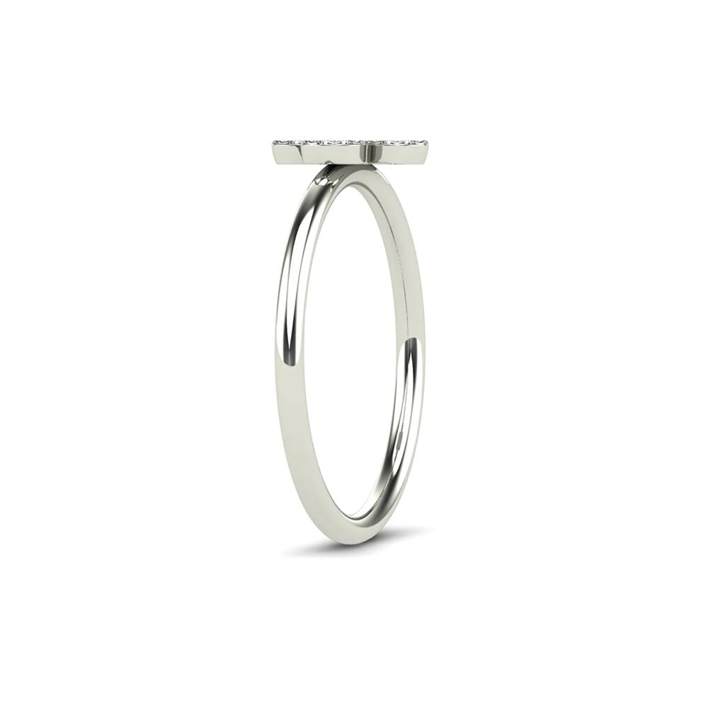 Diamond Clover Ring in 10K White Gold (1/10 ct. tw.) – Image 3 of 4