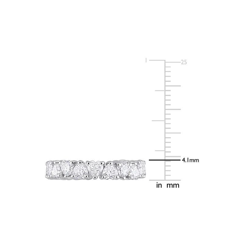 Heart-Shaped Lab-Created Moissanite Ring in Sterling Silver &#40;3 3/8 ct. dew&#41; – Image 7 of 7