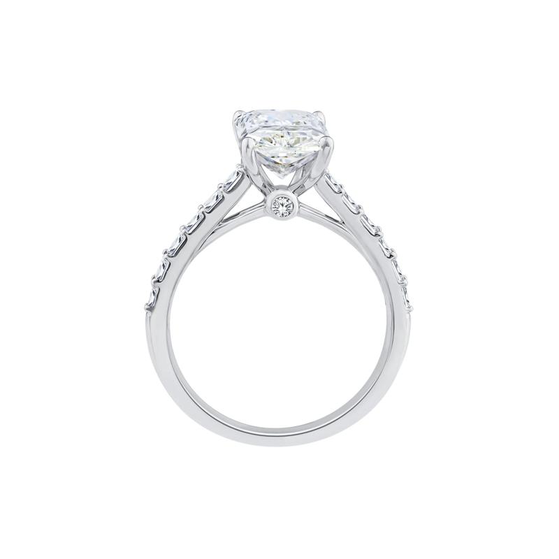 Lab Grown Radiant Diamond Engagement Ring in 14K White Gold &#40;3 1/3 ct. tw.&#41; – Image 2 of 3