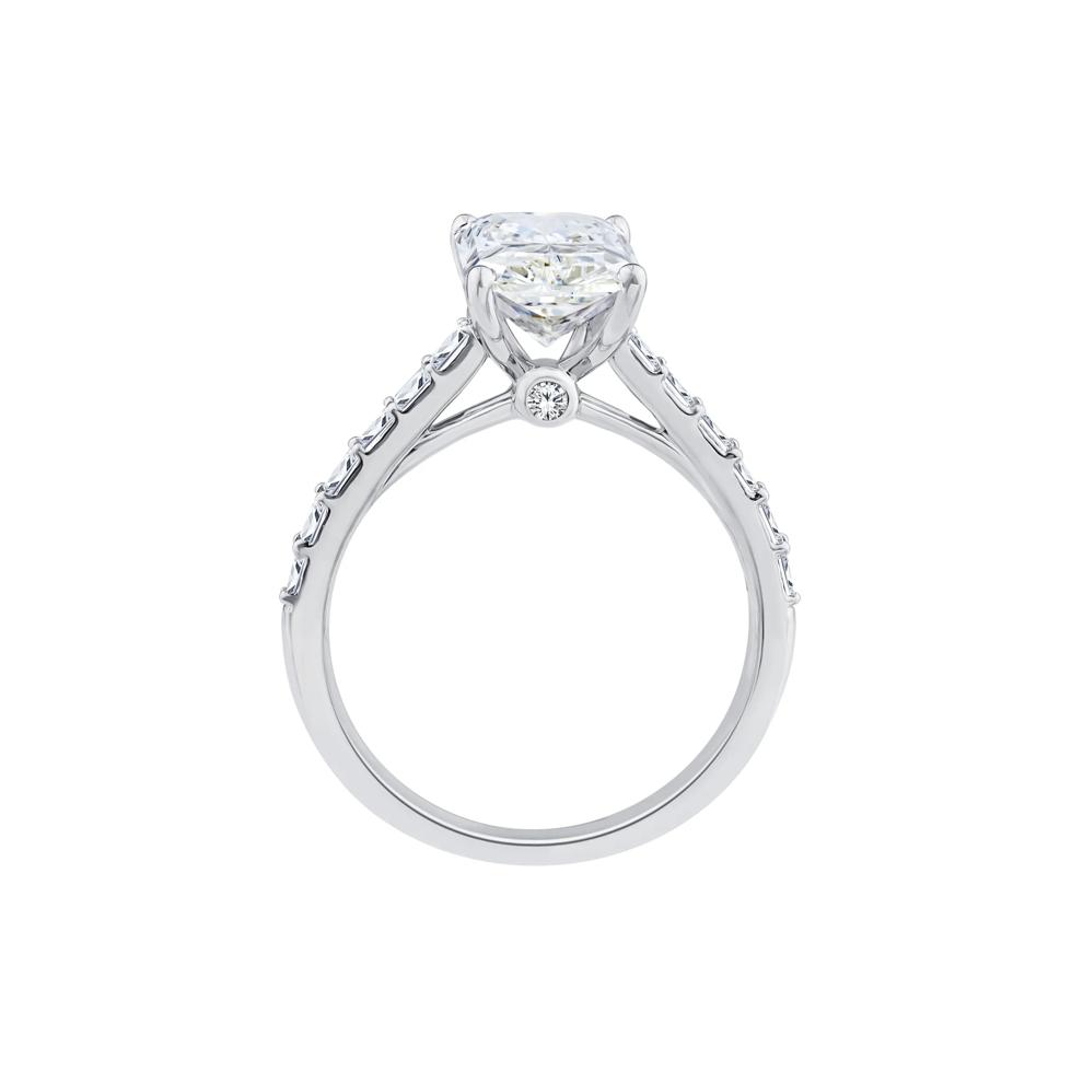 Lab Grown Radiant Diamond Engagement Ring in 14K White Gold (3 1/3 ct. tw.) – Image 2 of 3