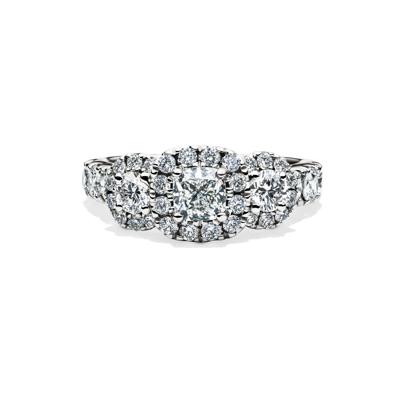 Helzberg Limited Edition 2 ct. tw. Diamond Three-Stone Engagement Ring in 14K White Gold