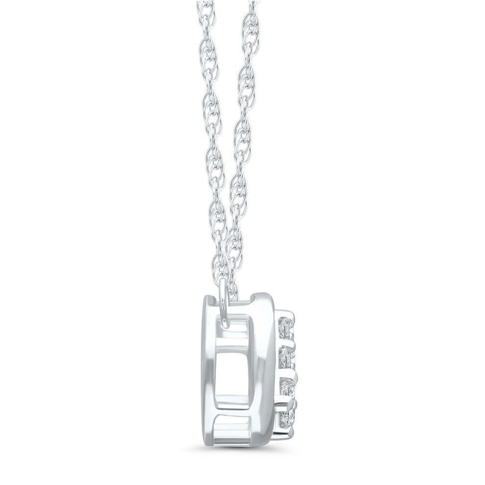 Diamond Infinitiy Pendant in 10K White Gold (1/8 ct. tw.) – Image 2 of 3