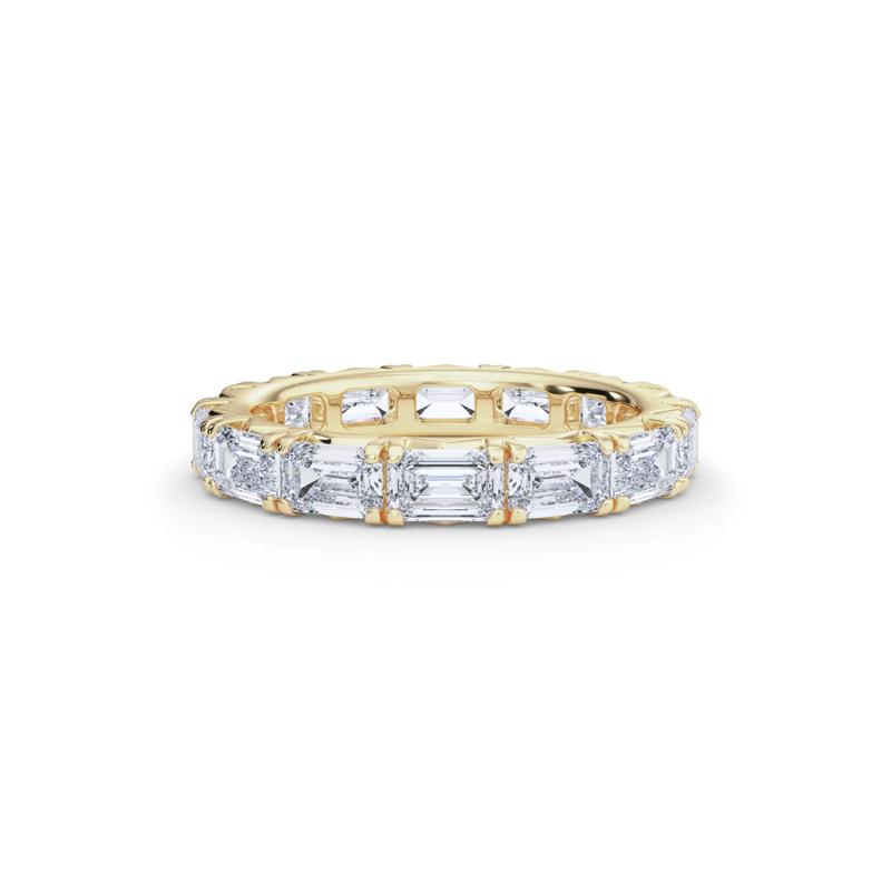 Emerald-Cut Diamond Eternity Band in 14K Yellow Gold &#40;3 7/8 ct. tw.&#41; – Image 1 of 4