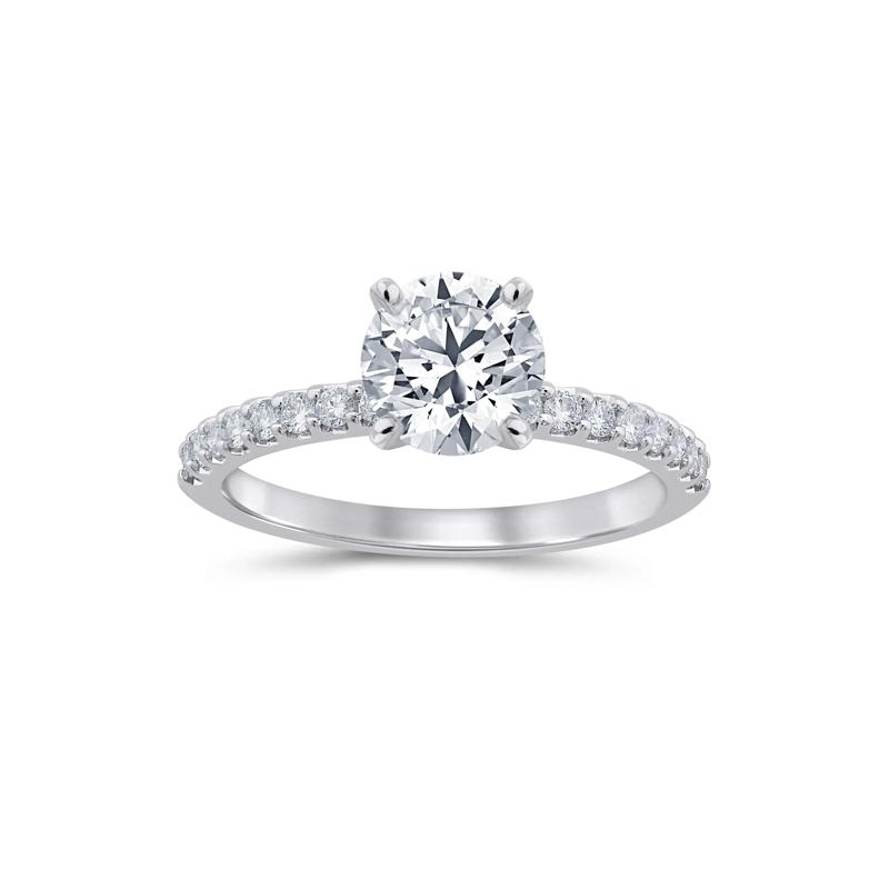 1/4 ct. tw. Diamond Semi-Mount Engagement Ring in Platinum &#40;Setting Only&#41; – Image 1 of 6