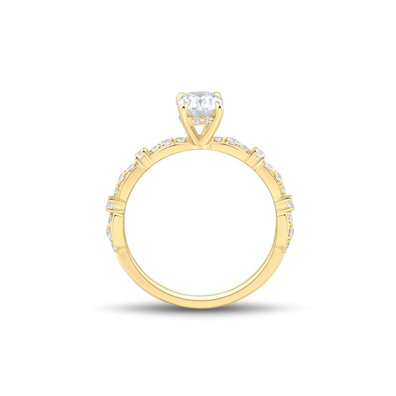 Oval Diamond Engagement Ring in 14K Yellow Gold (1 ct. tw.) – Image 3 of 3