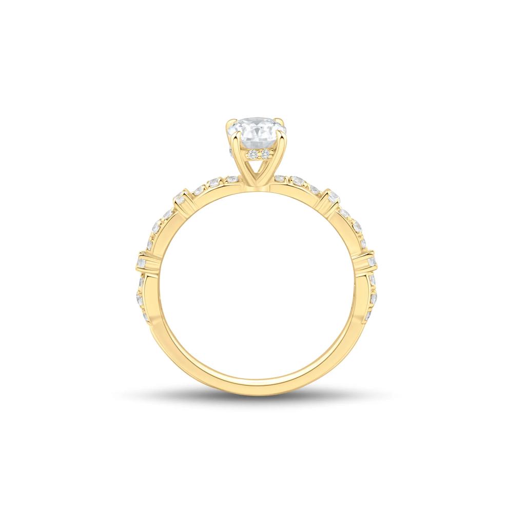 Oval Diamond Engagement Ring in 14K Yellow Gold (1 ct. tw.) – Image 3 of 3