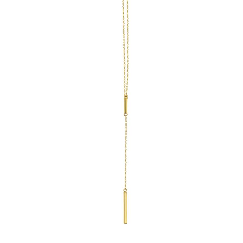 Y Bar Necklace in 14K Yellow Gold – Image 2 of 3
