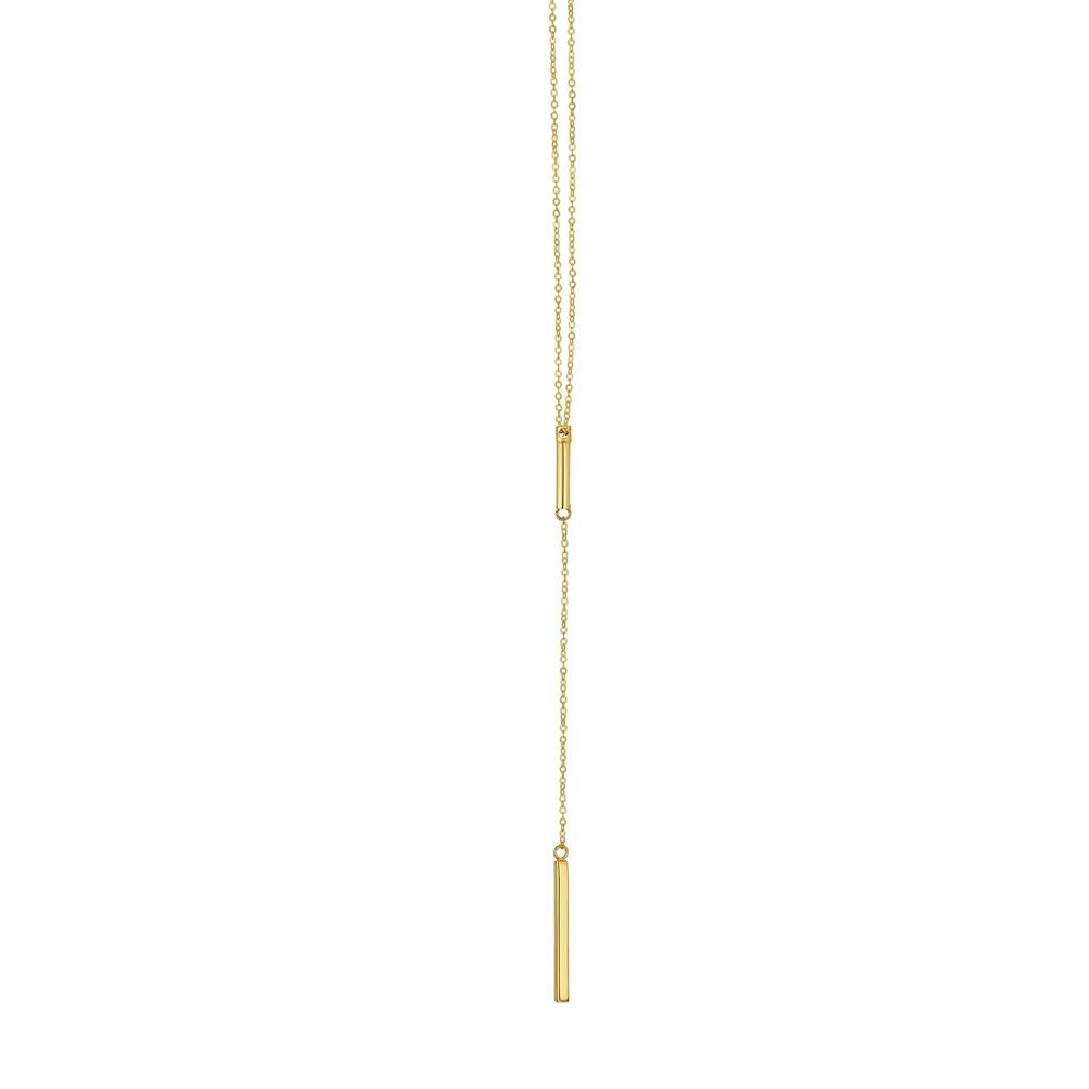 Y Bar Necklace in 14K Yellow Gold – Image 2 of 3