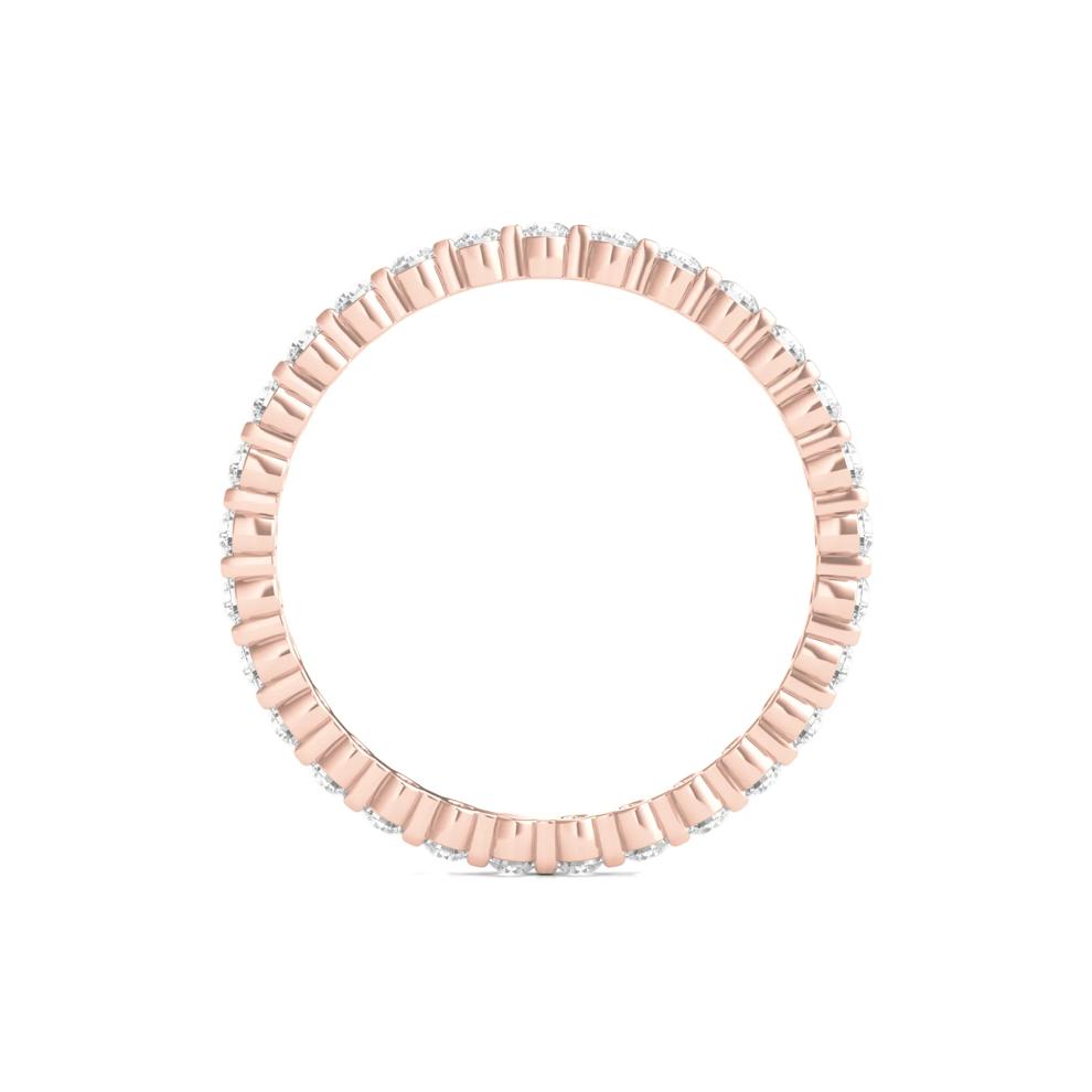 Round Brilliant-Cut Lab Grown Diamond Eternity Band in 14k Rose Gold (1/2 ct. tw.) – Image 2 of 3