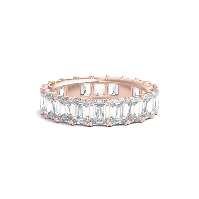 Lab Grown Emerald-Cut Diamond Eternity Band in 14K Rose Gold &#40;6 ct. tw.&#41; – Image 1 of 3