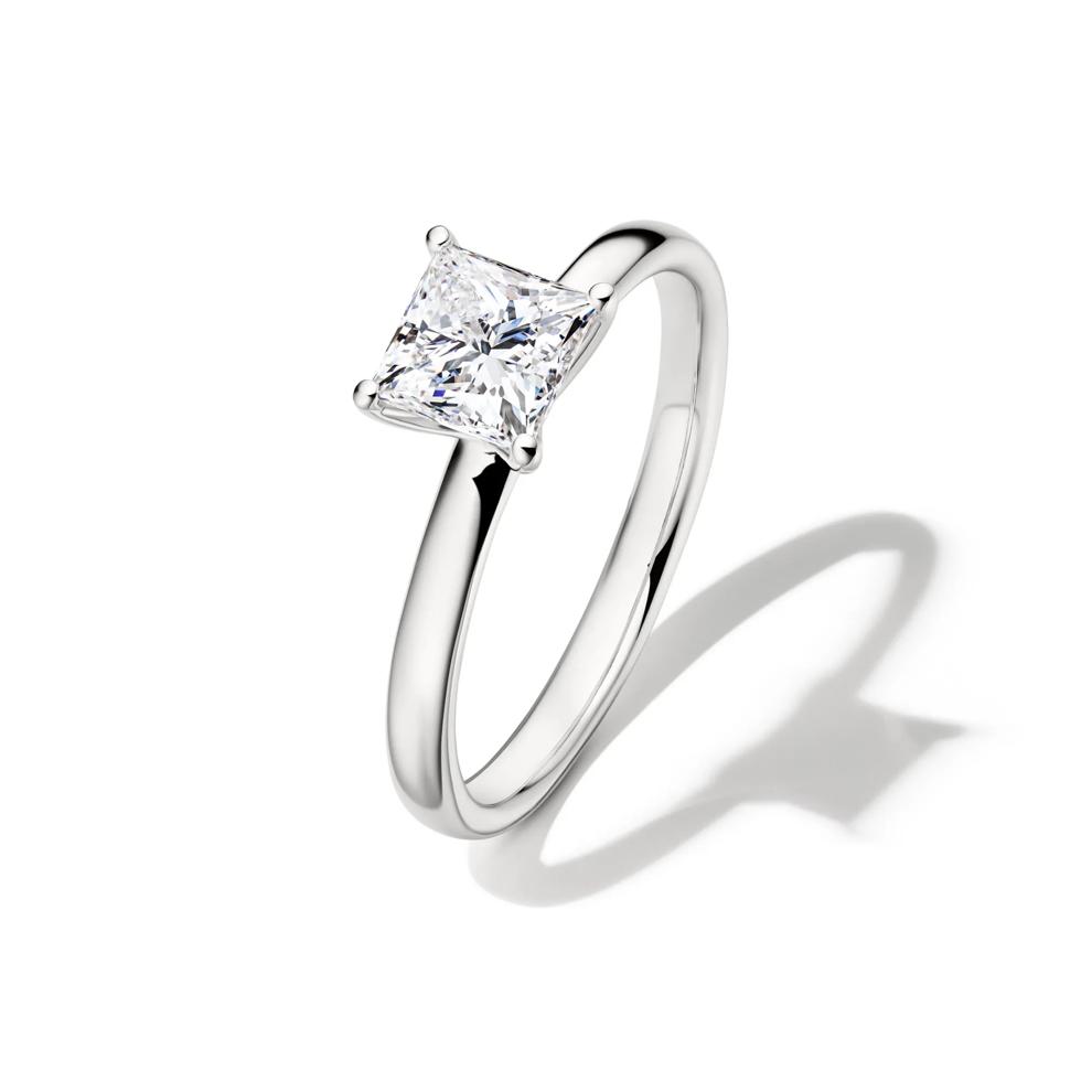 Diamond Princess Cut Solitaire Engagement Ring in 14K White Gold (1 ct.) – Image 4 of 5
