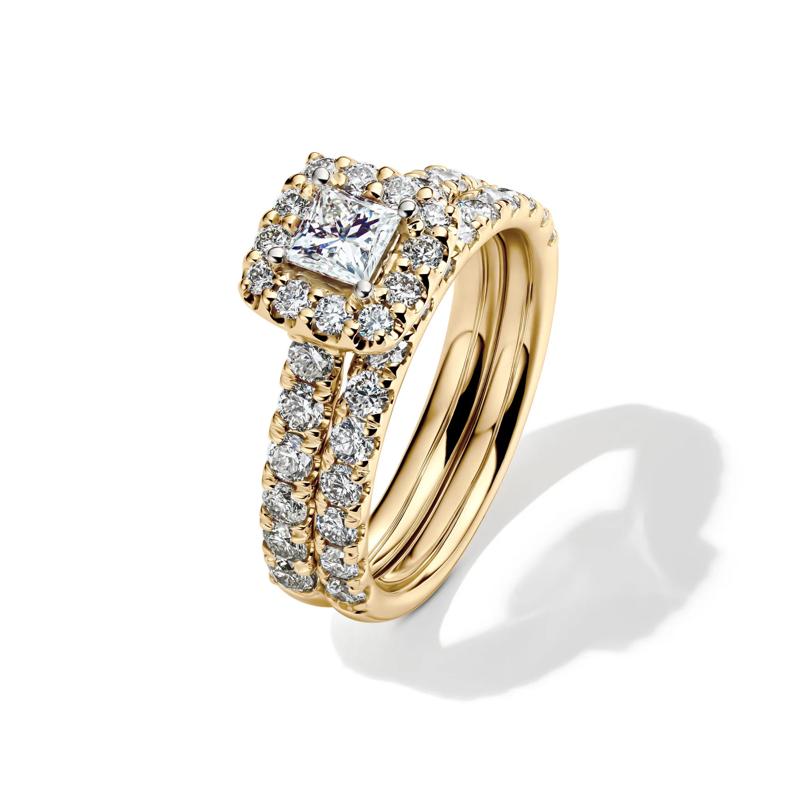 Diamond Bridal Set in 14K Yellow Gold (2 ct. tw.) – Image 5 of 6