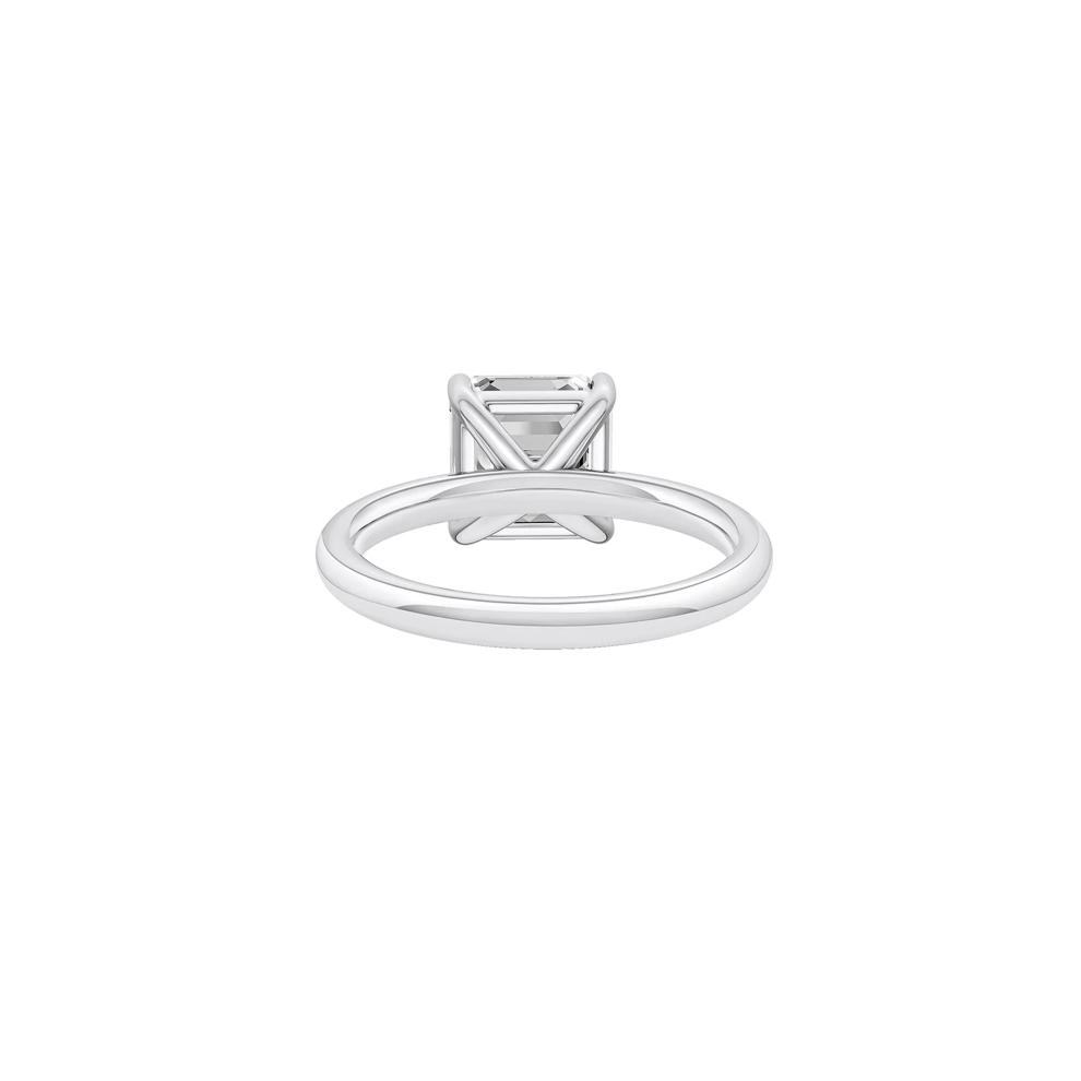 Lab Grown Diamond Asscher Cut Solitaire Ring in 14K White Gold (3 ct. tw.) – Image 4 of 4