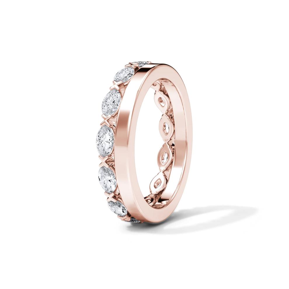 Lab Grown Diamond Marquise High Polished Stack Eternity Band in 14K Rose Gold (1 ct. tw.) – Image 3 of 4