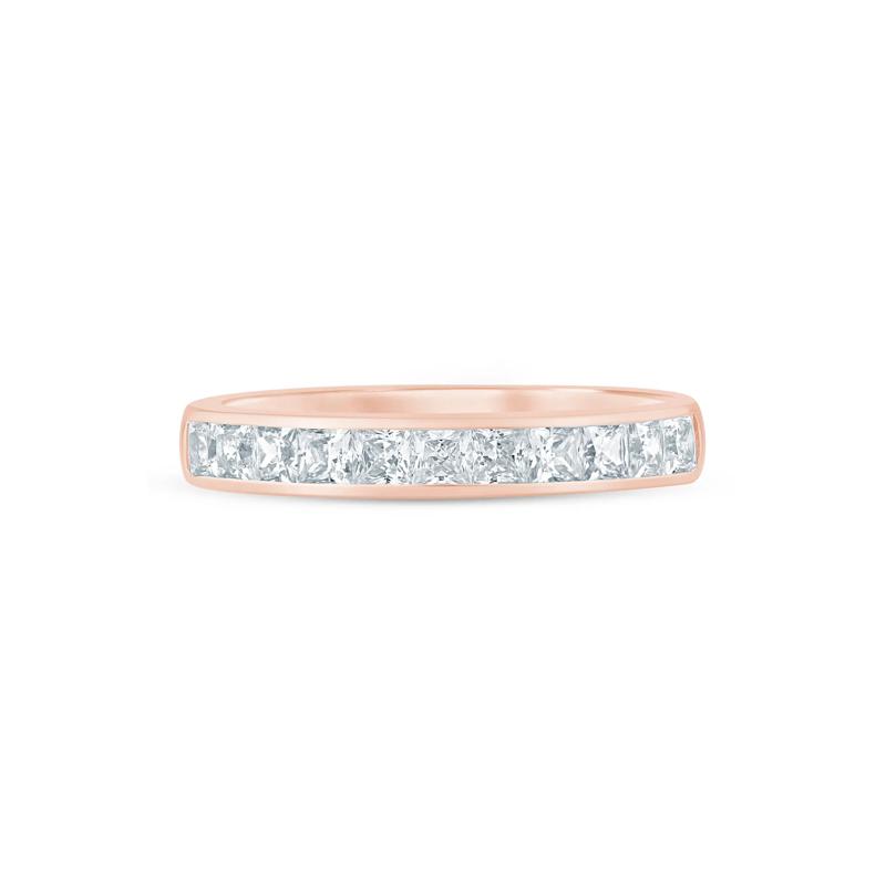 Princess-Cut Diamond Channel-Set Band in 14K Rose Gold &#40;1 ct. tw.&#41; – Image 1 of 3