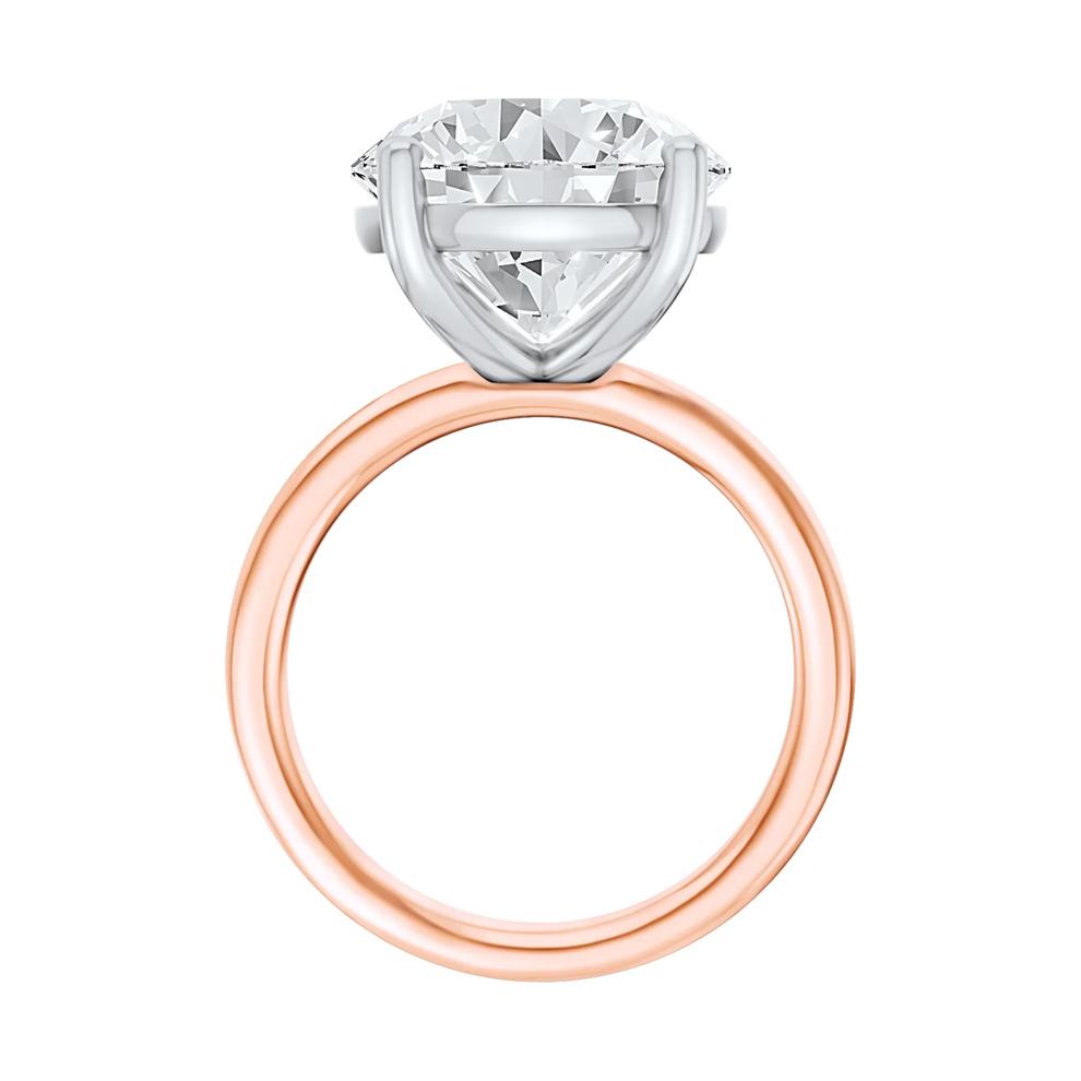 Lab Grown Diamond Round Solitaire Ring in 14K Rose &amp; White Gold (7 ct.) – Image 2 of 4