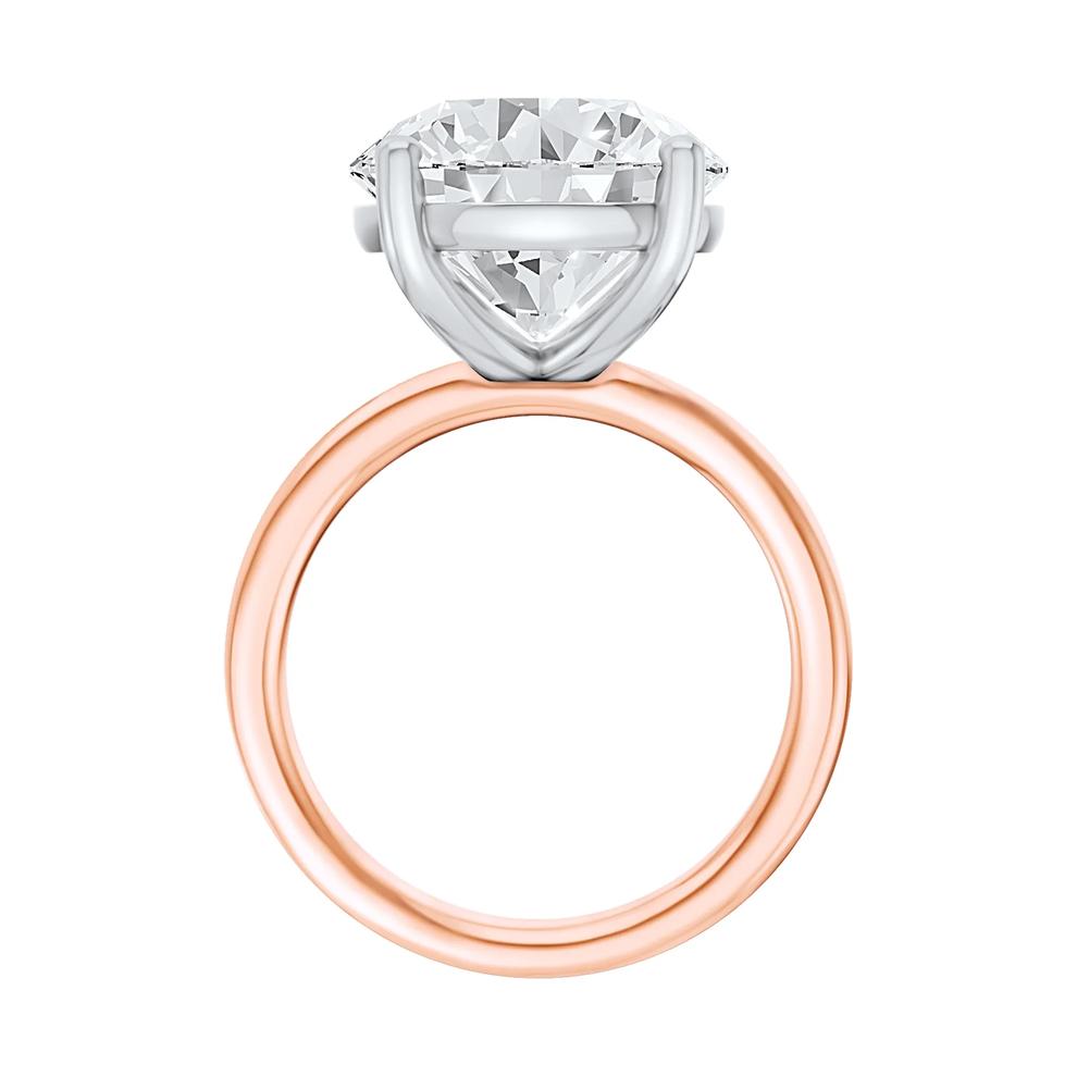 Lab Grown Diamond Round Solitaire Ring in 14K Rose &amp; White Gold (7 ct.) – Image 2 of 4