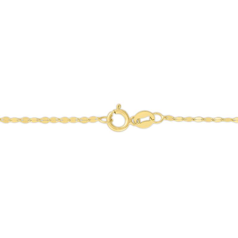 Mirror Chain Cross Pendant in 10K Yellow Gold &#40;1/10 ct. tw.&#41; – Image 3 of 3