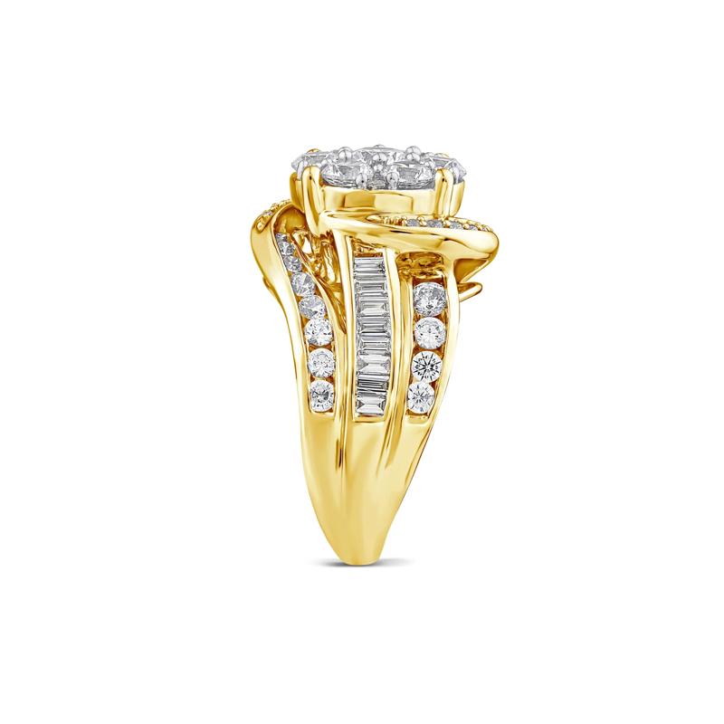 Lab Grown Diamond Composite Engagement Ring in 10K Yellow Gold &#40;3 ct. tw.&#41; – Image 3 of 3