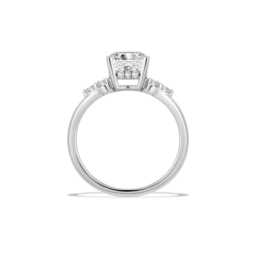 Lab Grown Diamond Elongated Cushion Center Engagement Ring in 14K White Gold (3 3/8 ct. tw.) – Image 2 of 4