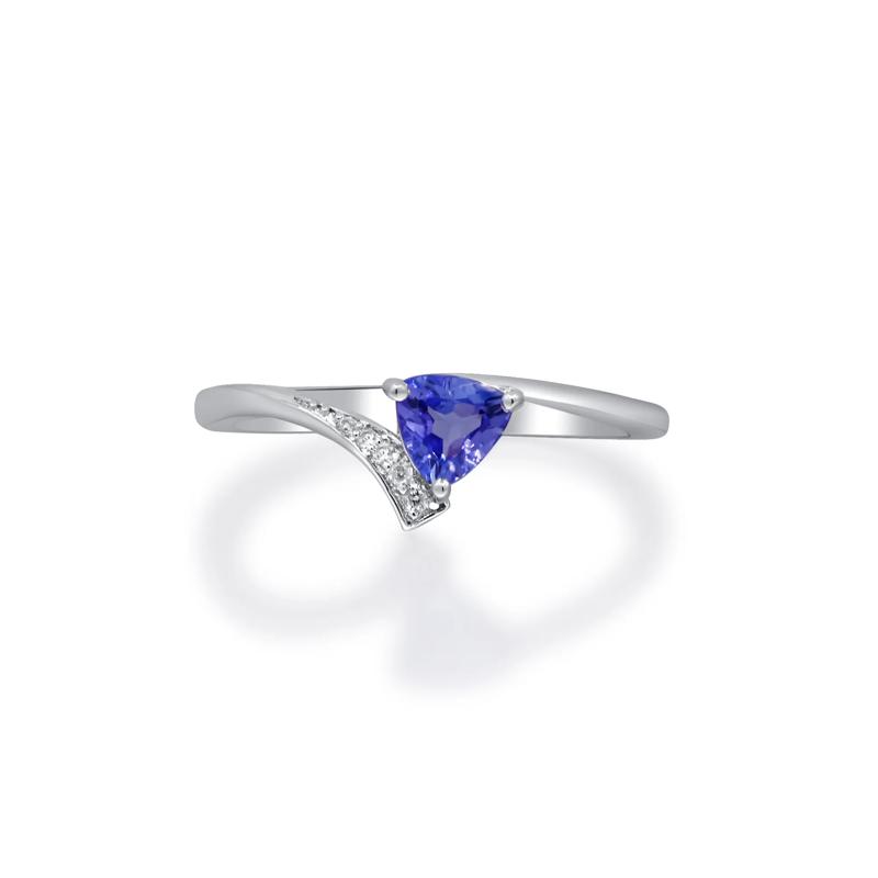 Tanzanite and Diamond Accent Ring in Sterling Silver – Image 5 of 5
