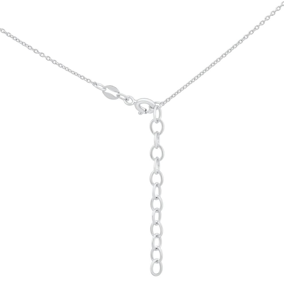 Round Diamond Illusion Necklace in Sterling Silver (3/8 ct. tw.) – Image 2 of 4