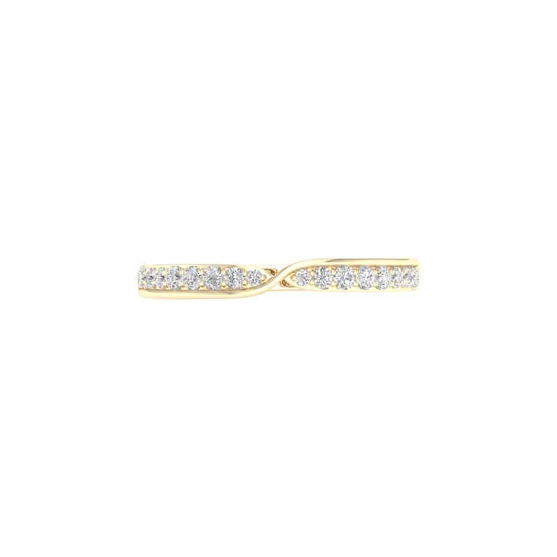 Pinched Diamond Stack Band in 10K Yellow Gold &#40;1/4 ct. tw.&#41; – Image 1 of 4
