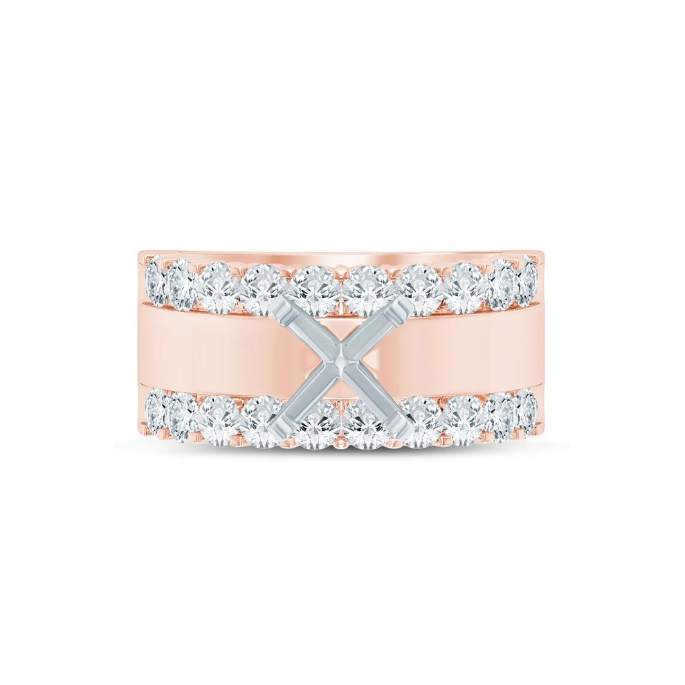 Lab Grown Diamond Semi-Mount Engagement Ring in 14K Rose Gold (1 1/2 ct. tw.) (Setting Only) – Image 2 of 6