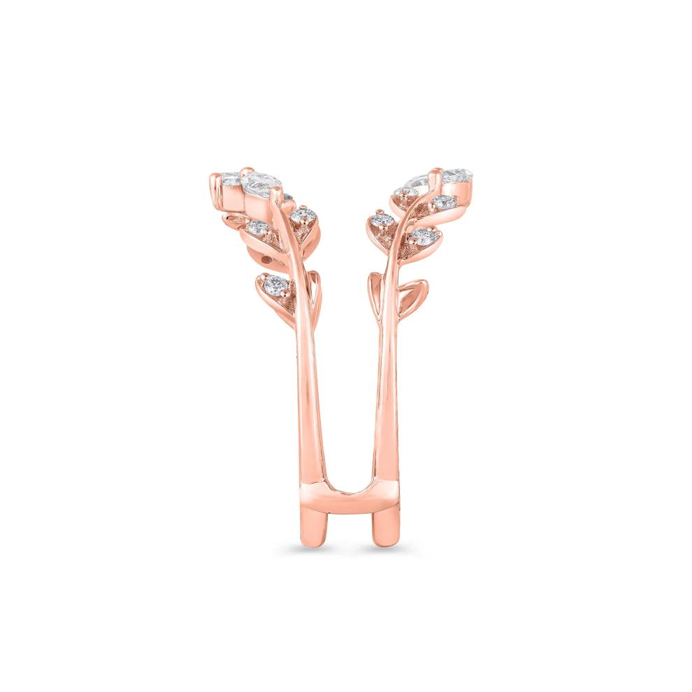 Lab Grown Diamond Round and Marquise Insert in 14K Rose Gold (3/8 ct. tw.) – Image 3 of 3