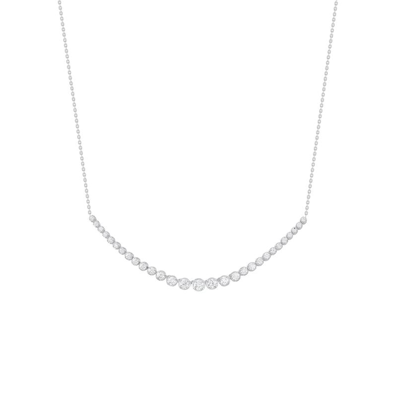 Diamond Graduated Necklace in 10K White Gold (1 1/2 ct. tw.) – Image 1 of 3