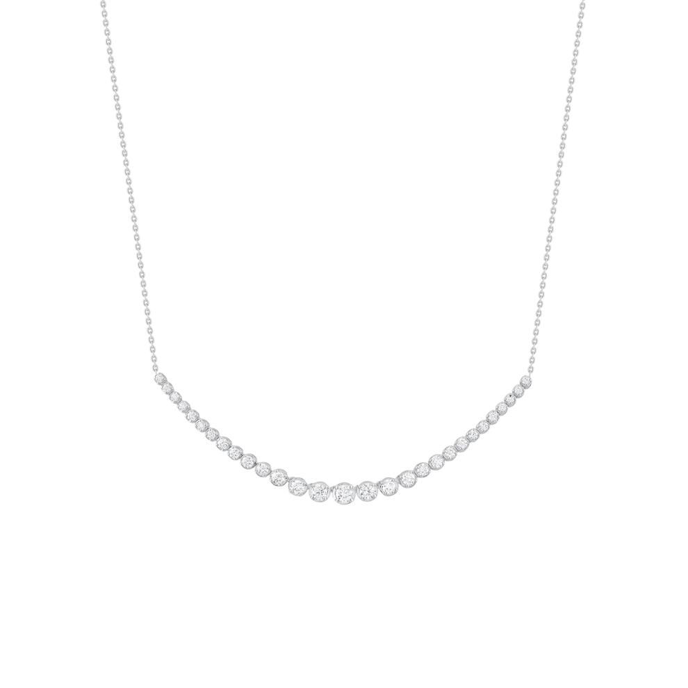 Diamond Graduated Necklace in 10K White Gold (1 1/2 ct. tw.) – Image 1 of 3
