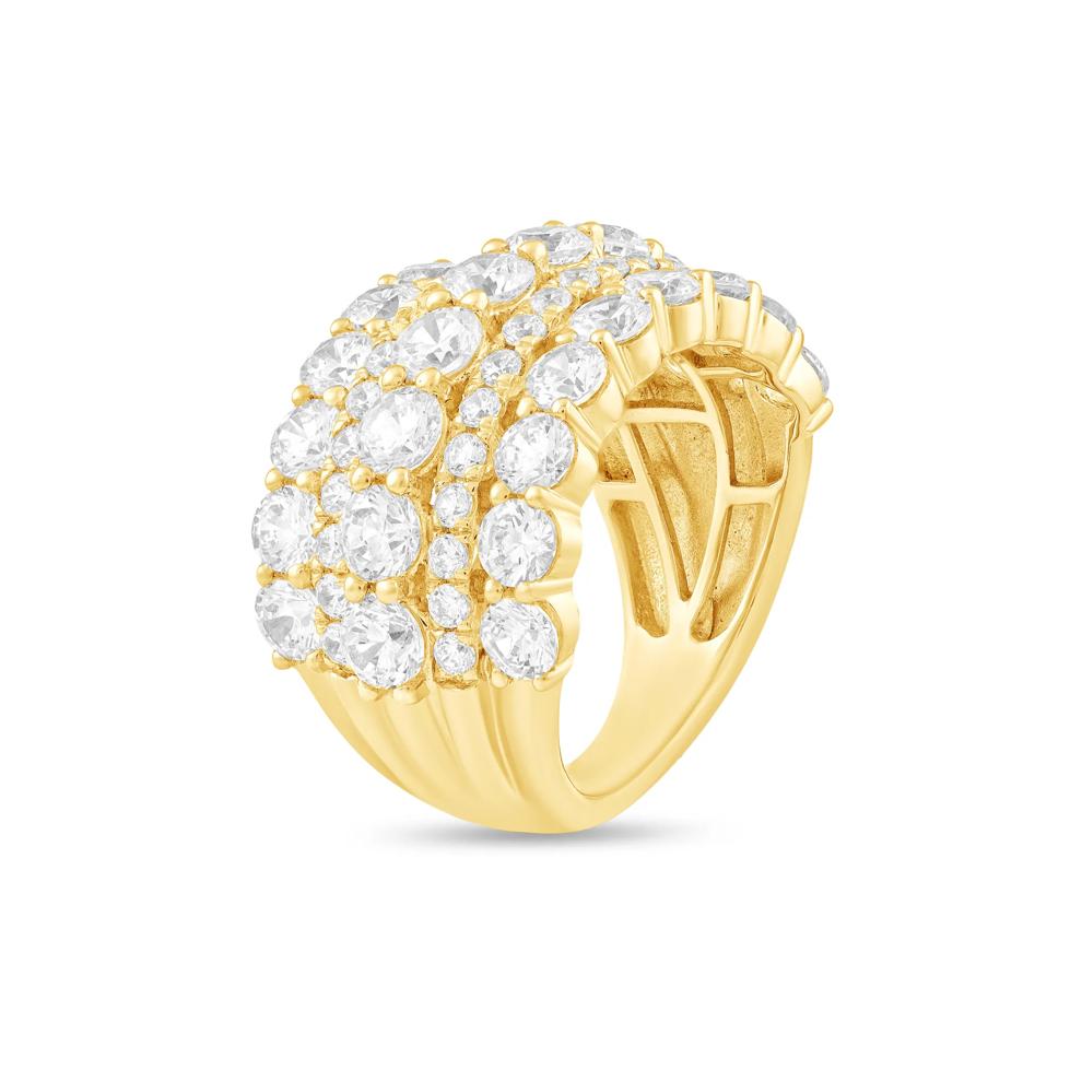 Diamond Multi-Row Band in 10K Yellow Gold (5 ct. tw.) – Image 4 of 4