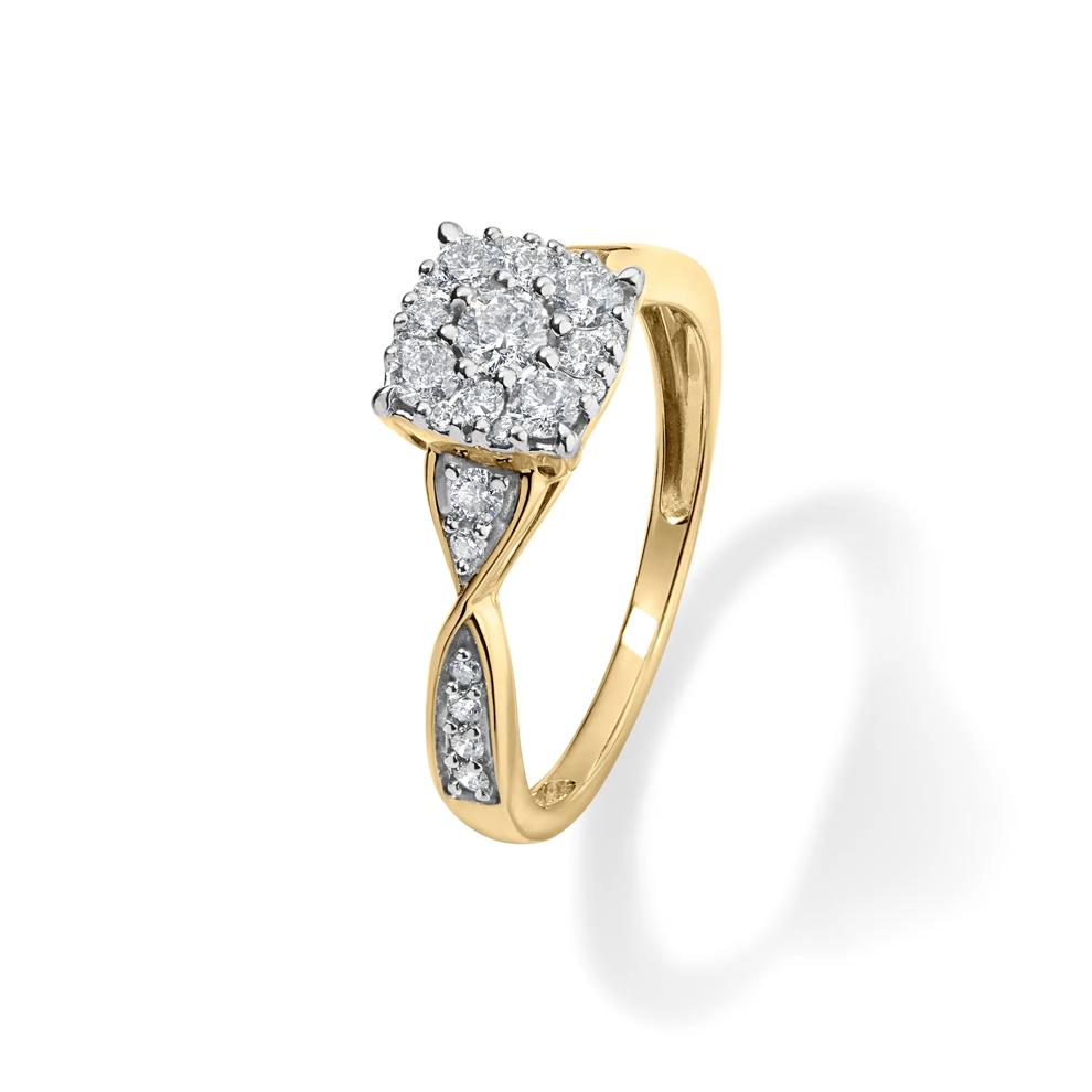 Diamond Cushion Composite Engagement Set in 10K Yellow Gold (3/4 ct. tw.) – Image 4 of 6