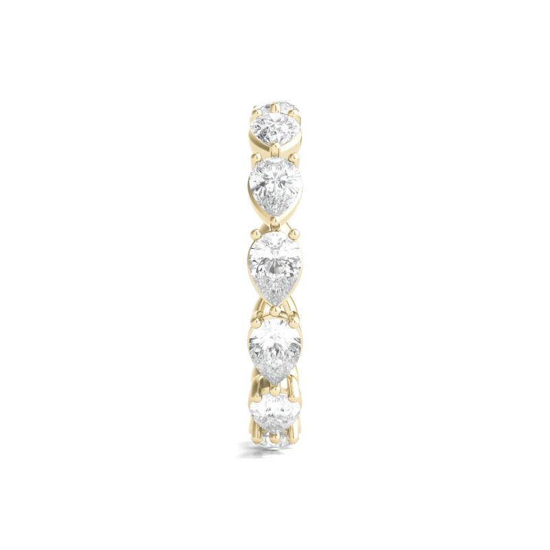 Pear-Cut Lab Grown Diamond Eternity Band in 14k Yellow Gold &#40;2 ct. tw.&#41; – Image 3 of 3