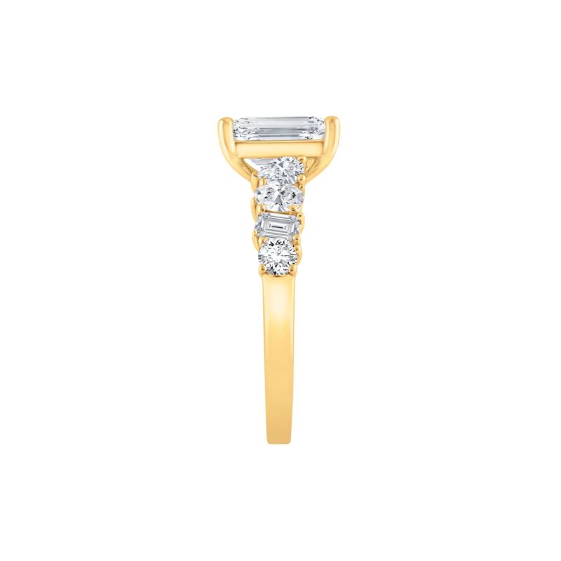 Lab Grown Emerald-Cut Diamond Engagement Ring in 14K Yellow Gold &#40;4 ct. tw.&#41; – Image 2 of 3